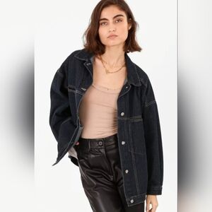 Silk & Salt Dark Blue Denim Jacket, Sz XL